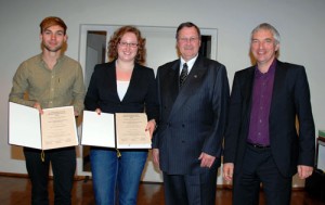 Annika Grässle und Dennis Dressel, erhalten den Jugendförderpreis des Landes für Heimatforschung