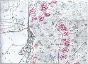 Grenzsteinfrevel im Gewann Möglinger, Stellerain: u.a. wurden die Grenzesteine "302" und "304" zerstört.