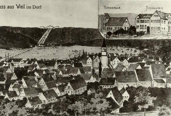 Weilimdorf um 1910 (Postkarte)