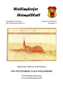 Titelseite des neuen Heimatblatt 2017