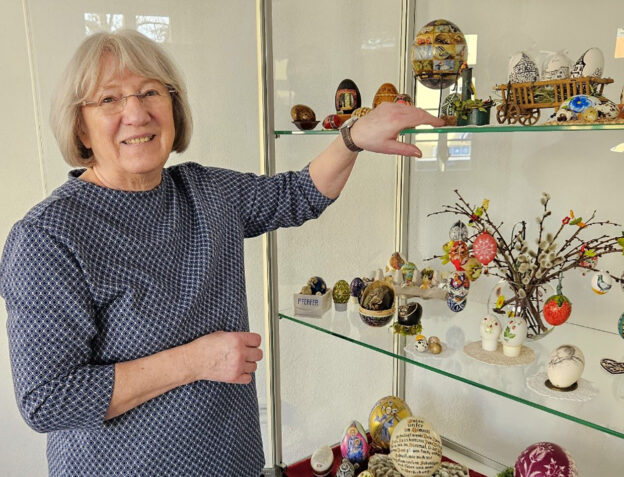 Sonderausstellung von Ostereiern im Erdgeschoss vom Alten Rathaus