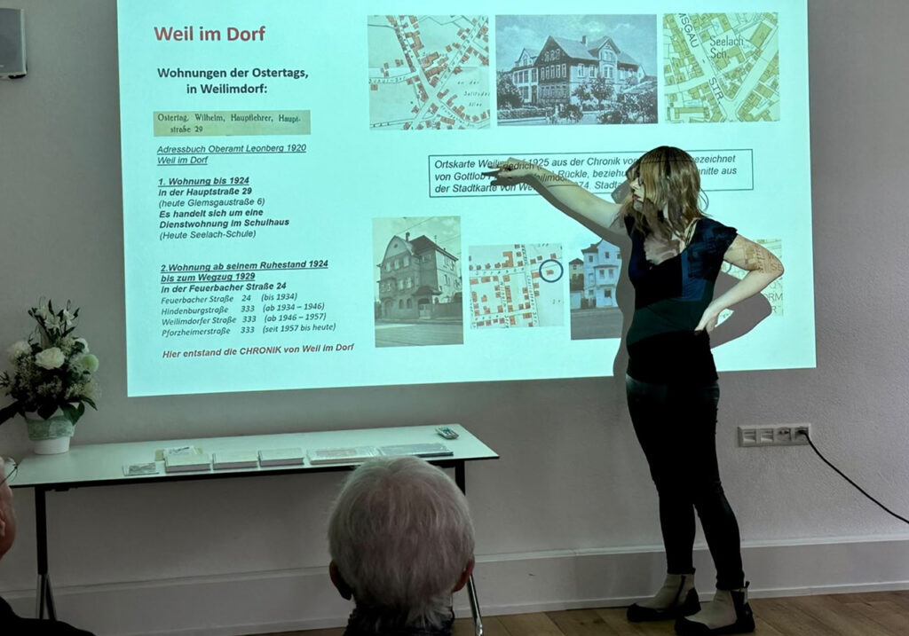 Der Mann hinter der Chronik: Lara Sinzig stellt Recherchen zu Wilhelm Ostertag vor. Foto: Edeltraud John